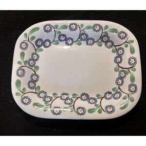 Richard Ginori Mondovì 1939 Platter Hand Painted Floral Italy Vintage Faience